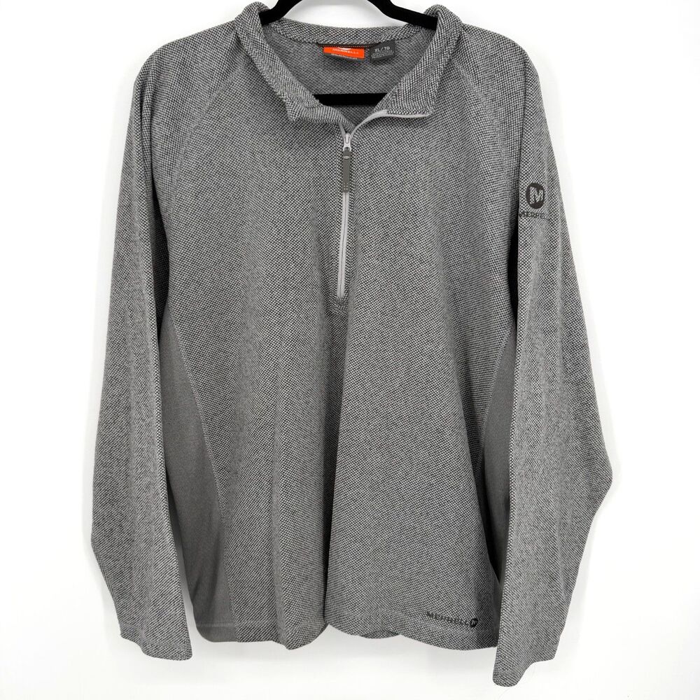 Merrell Men's Half Zip Pullover Sweater Size XL Gray SelectRegulate Thermal